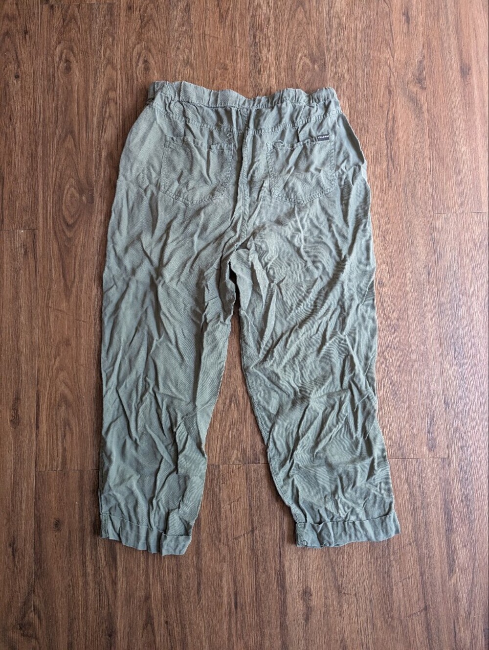 Volcom Olive Green Cargo Drawstring Pants Sz M/8 - Picture 7 of 8